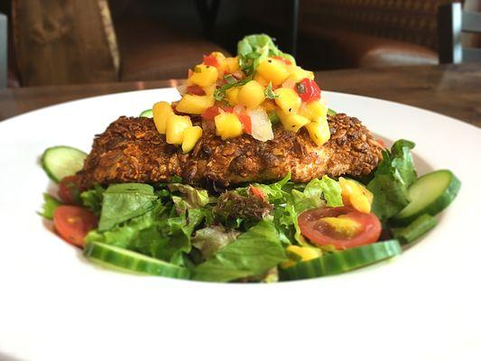 Pepita Crusted Salmon Salad