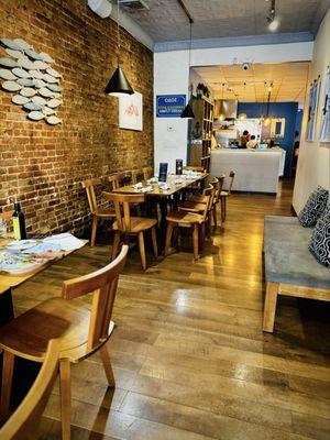 Comfortable front dining area