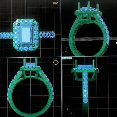 This is the CAD image of the ring before it's made into a 3D way mold.