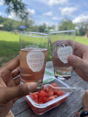 Fresh fruit and cider!