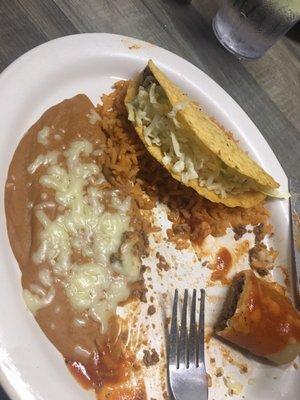 Taco and enchilada