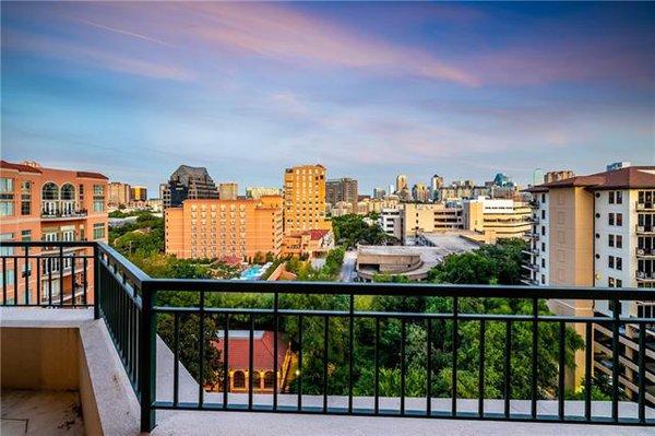 Balcony view of the Plaza II.  A high rise condo listing.