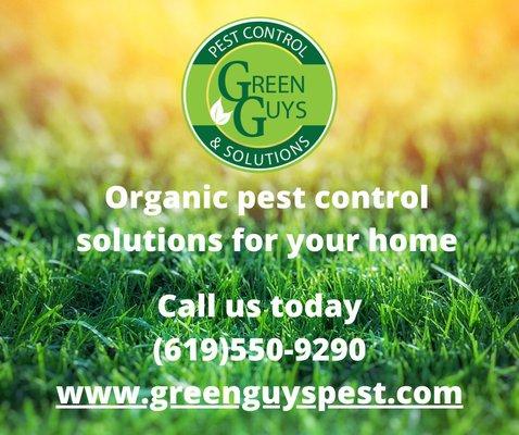 Organic pest control solutions for your home or office!