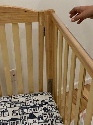 Completely filthy and broken crib