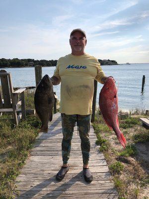 Carlos after one of many spearfishing trips