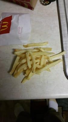 This was my first set of fries that were obviously old