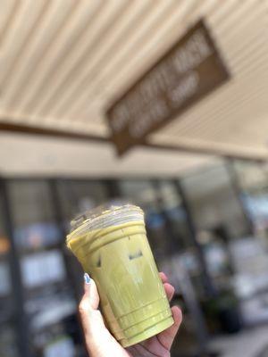 Tigers eye matcha latte