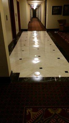 Limestone Elevator Lobby After