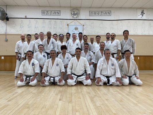 Peninsula San Diego Shotokan Karate members at winter special training.