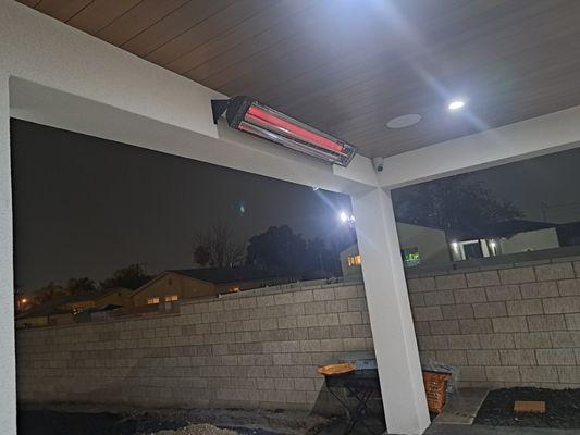 New installation of Infratech patio heaters