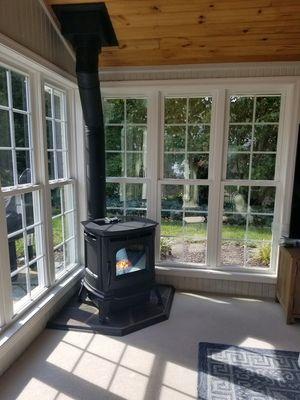 After a pellet stove installation