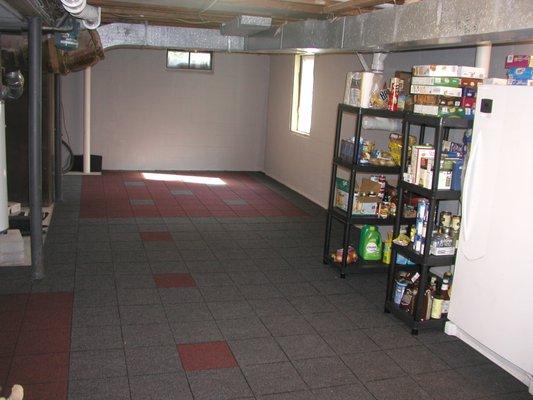 Carpet Tile in Basement