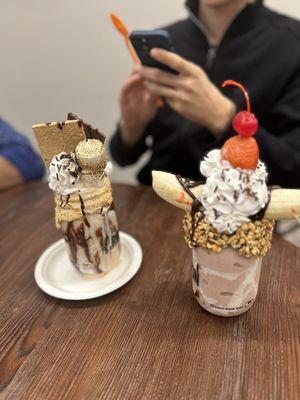 S'mores and Banana Split Sundae