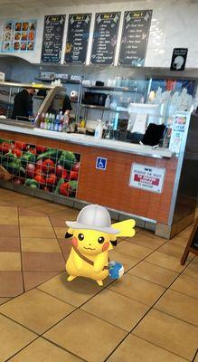 Explorer Pikachu stopping by to check it out. She loves sushi