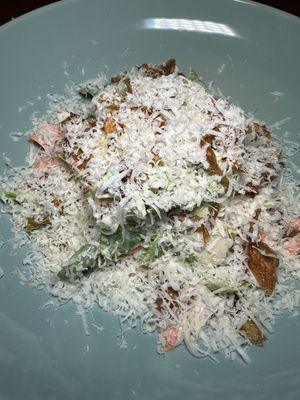 Scrap Caesar salad