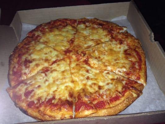 Small cheese pizza.