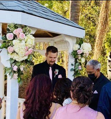 Ceremony in the gazebo