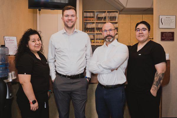 Dr. Jared Hoffman, Dr. Tom Dickert, and team