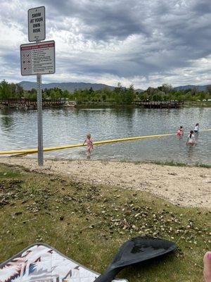 I used a paddle board to make somewhat of a clearing.