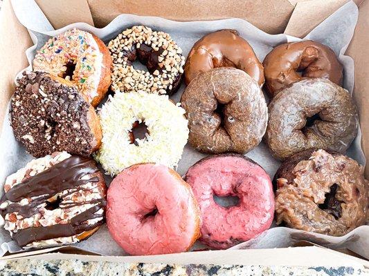 Variety of seasonal cake donuts- $15 for a specialty dozen- order ahead and pick your flavors!