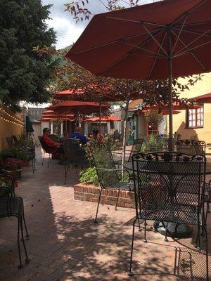 The restaurants outdoor patio.