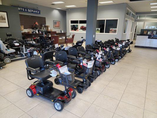 Showroom of Mobility Express in New Port Richey.