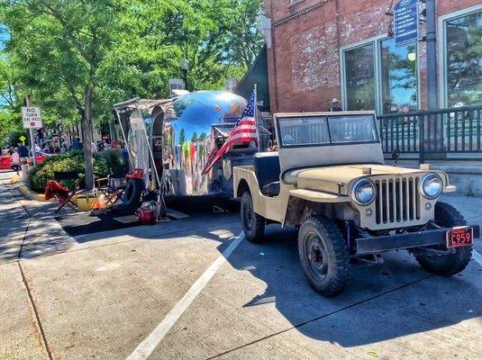 1962 Airstream Bambi curated as a Man Cave, 2019 Cruiser Car Show, Mainstreet Square, Rapid City, SD