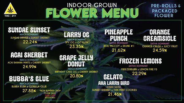 Canna Flora Flower Menu

(THC : 21+)