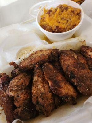 Wings and sweet potato souffle