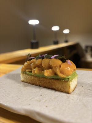 This was a highlight! Uni avocado toast!