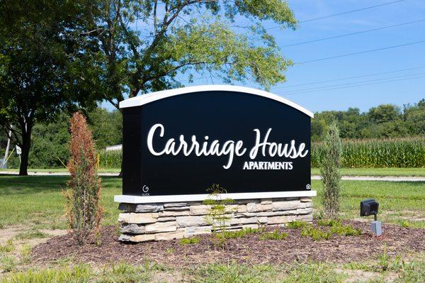 Entrance Sign at Carriage House of Decatur Apartments