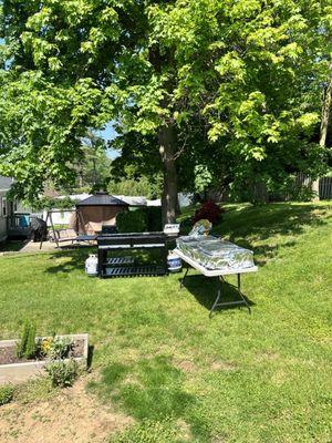 The grilling station in our yard