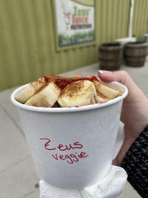 Zeus Bowl with veggie protein (vanilla flavored)