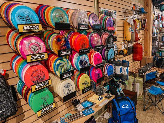 We specialize in disc golf gear! Our knowledgeable staff LOVE to play disc golf and can get you setup no matter your skill level.