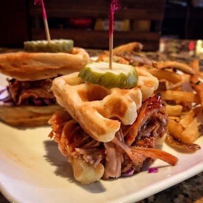 Pulled Pork Waffle Slider Special!