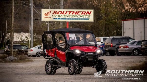 Pioneer 1000-5 Deluxe with optional windshield, soft roof and windows.