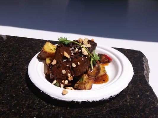 Short ribs braised in Choosy Mother Peanut Butter Porter by Everyday Gourmet