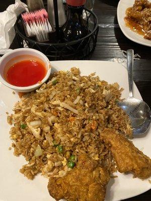 Chicken Fried Rice and Wings