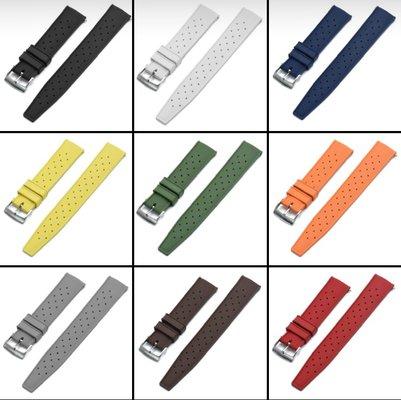 FKM fluorine rubber high quality watch band flexible and super durable.