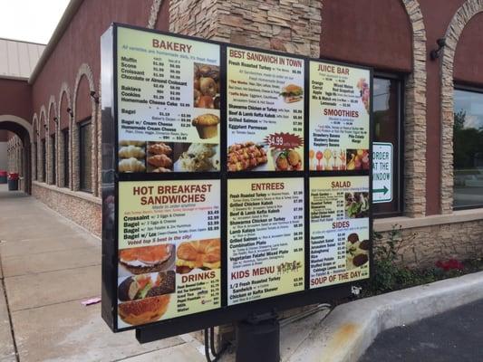 Drive thru menu light box