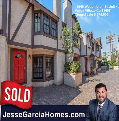 Sold condo in Valley Village CA