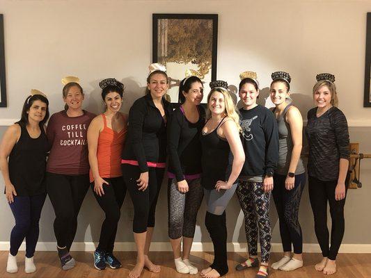 Group photo after our New Years Day Barre Class