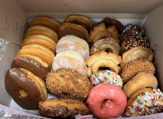 Two dozen mixed donuts