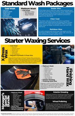 Standard Wash Packages and Starter Waxing Services