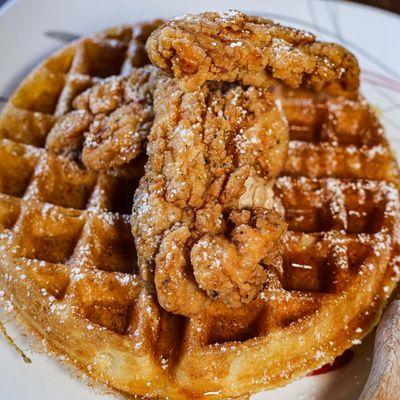 chicken and waffles