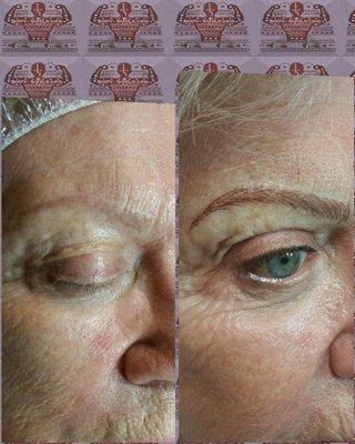 This is called microblading it's a very beautiful procedure very realistic for someone that just want natural look of eyebrows