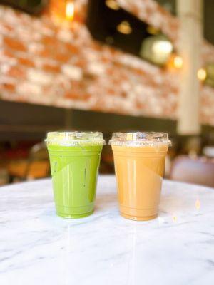 Lavender Matcha Latte & Duo Latte