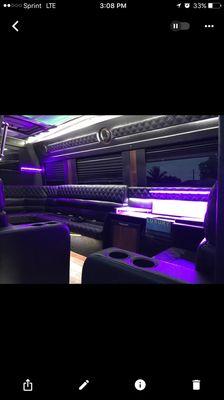 Inside our Sprinter Limo Travel like a superstar