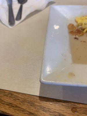 Plate looks like it wasn't clean