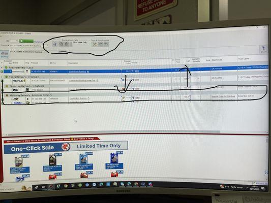 Prices reflecting all columns without being cut off, showing accurate cost for us and list cost for the customer.